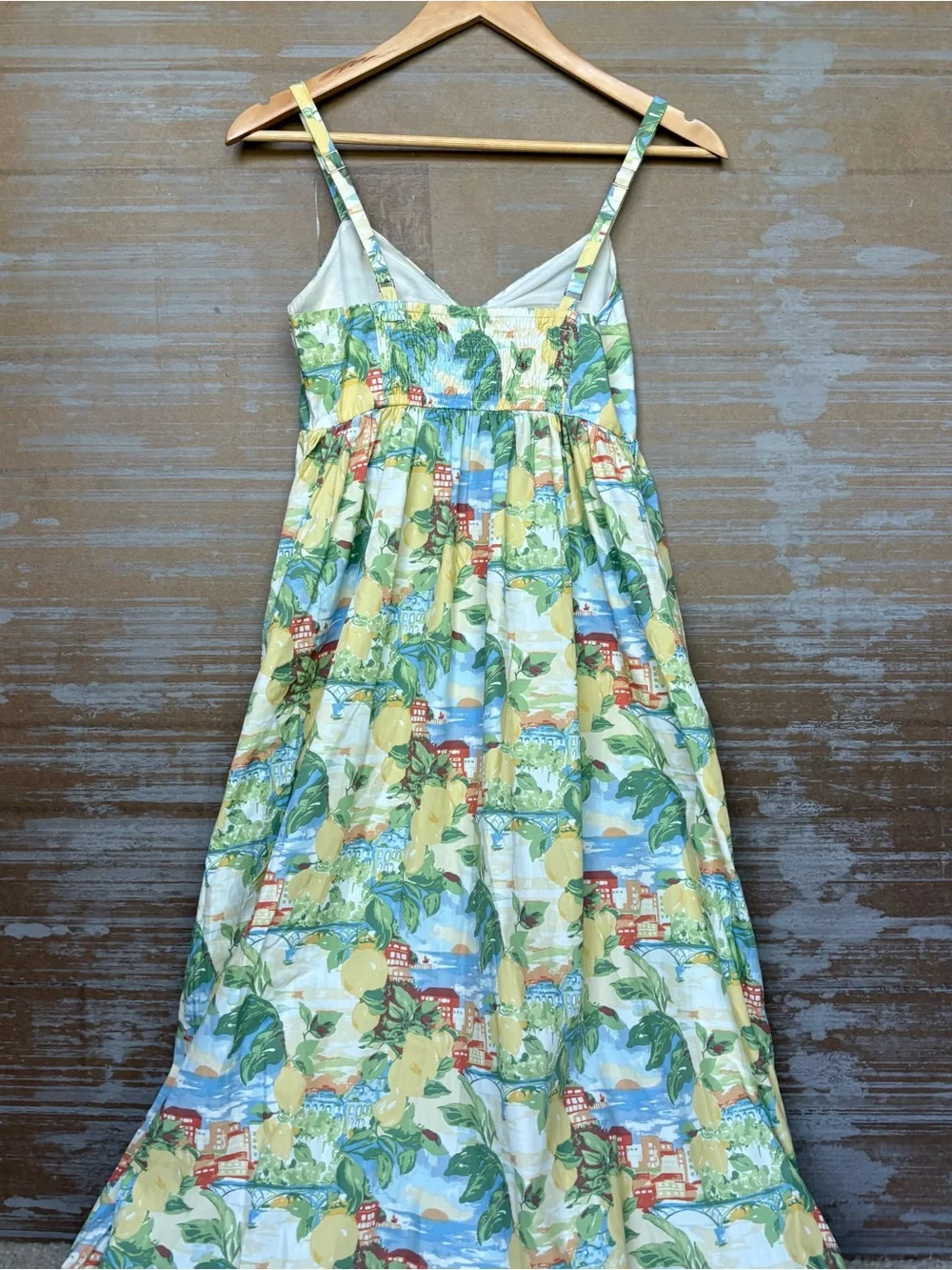 Abercrombie & Fitch Sweetheart Babydoll Maxi Dress Italy Beach Summer Womens SP